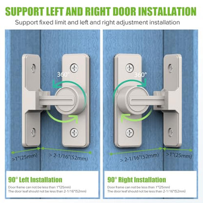 Barn Door Lock Hardware, 90 Degree Flip Latch Privacy Lock, Nickel | Heavy Duty Zinc Alloy Sliding Barn Door Latch for Bathroom, Bedroom, Closet, Garage, Shed and Gate - color: Nickel-1PC
