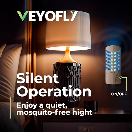 VEYOFLY Fruit Fly Traps for Indoors (4 Device + 12 Refills), Gnat Trap Indoor Plug in, Bug Traps, Flying Insect Trap, Gnat Traps for House Indoor, Fly Trap Indoor for Home Bug Light, Gnats Catcher | UV light attracts insects to glue cards, silent 24/7, pl