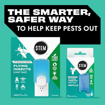 STEM Flying Insect Indoor Trap, UV Light Plug-In, 2 Devices + 2 Cartridges - size: 2 Devices + 2 Cartridges