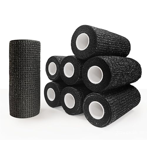 onida 4" X 5yd Self Adhesive Bandage Wrap Non-Woven Elastic Sports Tape - color: Black