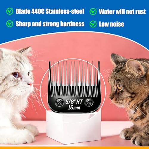 Dog Grooming Replacement Blades Compatible with Andis Dog Clippers - size: Black-5/8"HT