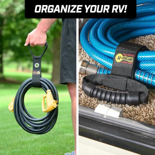 Easy-Carry Wrap-It Storage Straps - 17" (2-Pack) Black with Grommet - color: Black, size: 17" (2 Pack) with Grommet