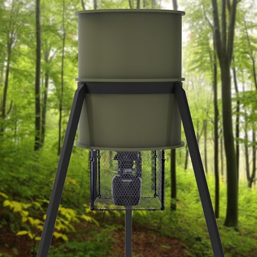 Deer Feeder Varmint Guard, 14.5” x 12.5” Square Varmint Cage for Feeders | All-Metal Deer Feeder Cage, Protective Cages for Feeder Keeping Wildlife Away Outdoor Hunting (Square) - color: Square
