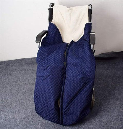 YOMQLJXB Wheelchair Blanket - Waterproof Fleece Lined Wheelchair Cozy Cover for Adults, Warm Covers for Legs and Lower Body