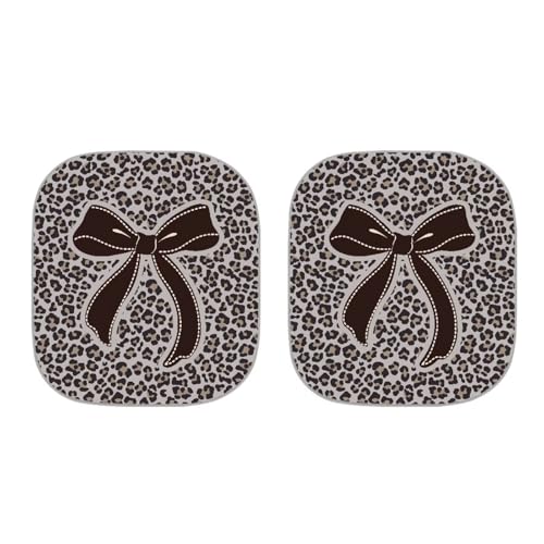 Camo Bow Car Windshield Sun Shade 2pcs Folding Car Front Window Sunshade Auto Shade for Windshield Visor Blocks UV Rays Car Accessories Universal Fit Most Cars Women Men - color: Camo Bow