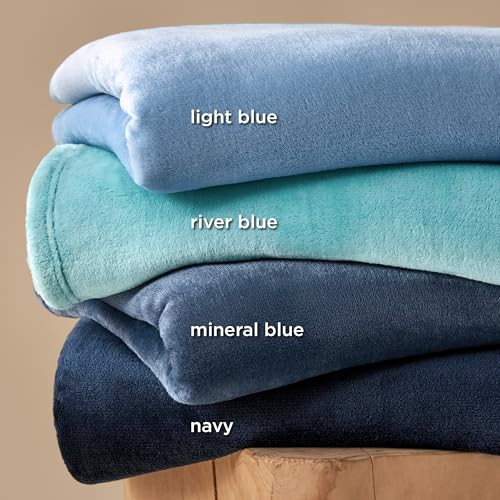 Bedsure GentleSoft Fleece Throw XL Blanket Navy - 300GSM Soft Lightweight Plush Cozy Blankets for Bed, Sofa, Couch, Travel, Camping, 50x70 inches - color: 02 - Navy, size: Throw XL (50" X 70")
