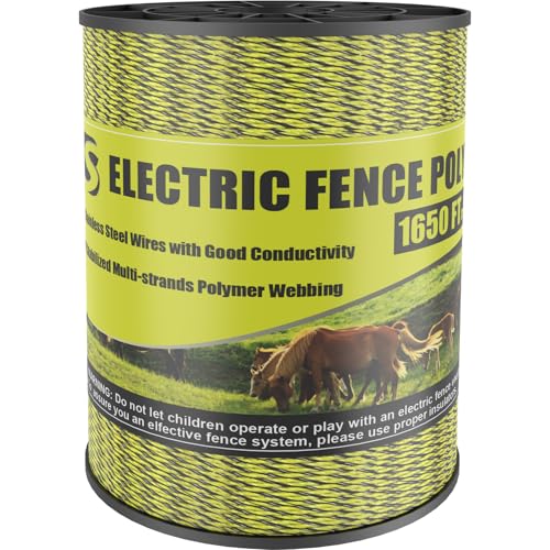 BESTEEL Electric Fence Poly Wire Electric Fencing Polywires 1650 Feet 500M - size: 1650 Feet