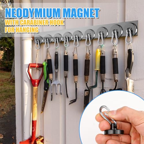 Magnetic Hooks Heavy Duty 150Lbs, 4 Pack Super Strong Magnetic Hooks - style: 150lb-4P Black