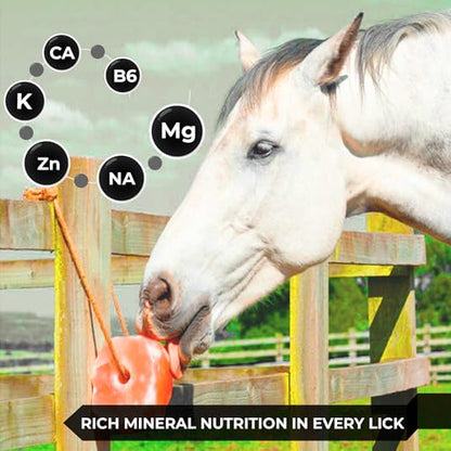 Himalayan Pink Salt Licks for Animals – Natural Salt Block with Rope for Horses, Cows, Deer & More – No Harmful Elements - Approximately 9 lbs (Pack of 2)
