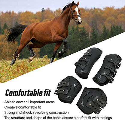 Horse Boots, Lightweight Horse Tendon Boots with Adjustable Buckle, Secure Leg Protection for Horse, Pairs of 2 - size: Large