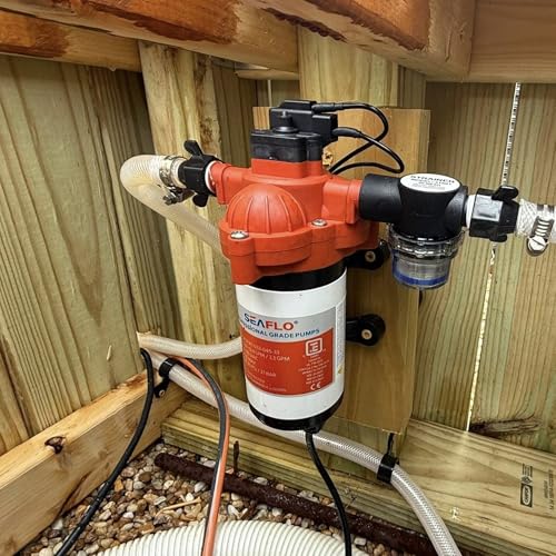 SEAFLO 33 Series 110V/115V AC Fresh Water Pump, 3.3 GPM 45 PSI Self-Priming Pressure Pump with Smart Pressure Switch, Automatic Demand Pump for RV, Caravan Marine Boat Industrial Use, 4-Year Warranty - style: 3.3 GPM | 115V