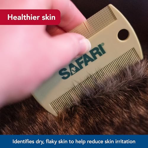Coastal Pet Safari Double-Sided Grooming Comb - One Size Short Hair Dog Grooming Kit for Flea Prevention and Detection