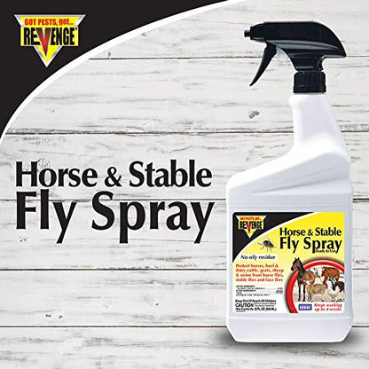 Bonide Revenge Horse & Stable Fly Spray, 32 oz Ready-to-Use - size: 32 oz