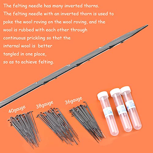 Mayboos 132 Pcs Felting Needles Wool Felting Supplies, 3 Sizes - size: 132 Pcs