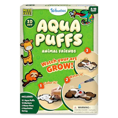 Skillmatics Aqua Puffs Animals, Art & Craft, Paint by Number, Gift for Kids - color: Animals