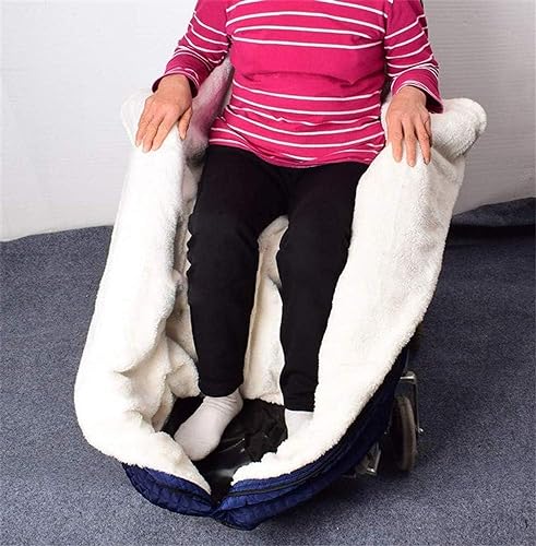 YOMQLJXB Wheelchair Blanket - Waterproof Fleece Lined Wheelchair Cozy Cover for Adults, Warm Covers for Legs and Lower Body