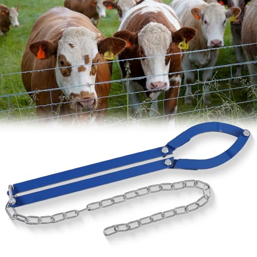 Fence Wire Fixer, Heavy Duty Fence Stretcher Tool for Horse Fence, Barb Wire Fencing, Wire Tightener Fence Repair Tool for Farm Ranch & Garden (Blue) - color: Blue