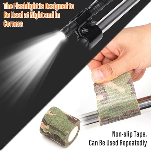 Dog Catcher Pole, Animal Catch Control Tool with Flashlight Non-Slip Tape