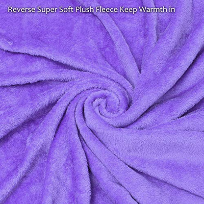 Catalonia Wearable Blanket with Sleeves for Women & Men, Fleece Wrap Throw - color: Purple