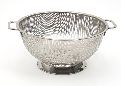 RSVP International International Endurance Stainless Steel Precision Pierced Colander, 5-Quart (Punch-5), Silver - size: 5-Quart