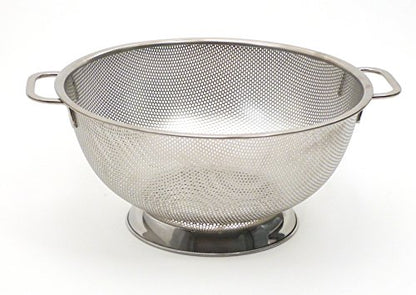 RSVP International International Endurance Stainless Steel Precision Pierced Colander, 5-Quart (Punch-5), Silver - size: 5-Quart
