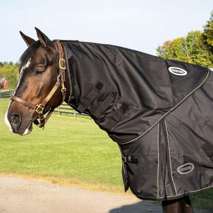 Country Pride Storm Pro 1200D Neck Cover, Waterproof Turnout Sheet Accessory, Breathable Nylon Lining, Adjustable Elastic Straps, Durable Rip-Stop Material (Small) - size: Small