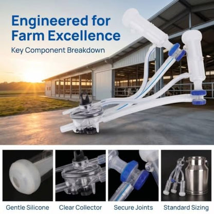 Goat Sheep Milking Claw Milk Collector Milking Machine for Cows and Goats