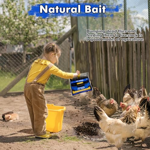 6 Pack Pre-Baited Fly Traps Outdoor Fly Bags for Patio Farm Ranch - size: 6 Packs