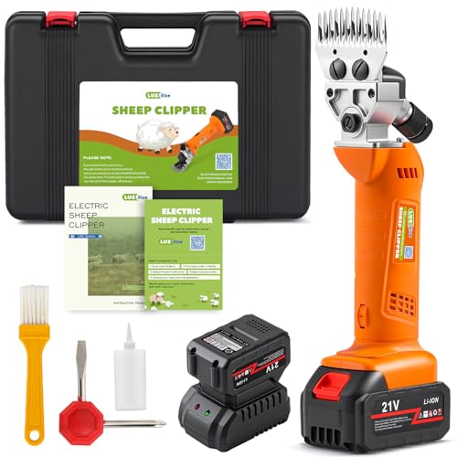 Sheep Shears Cordless 550W 2400RPM, with 2X 4000mAh 21V Batteries