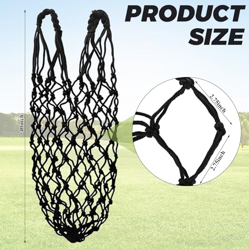 LANIAKEA 4PCS 40" Hay Net for Horses Slow Feed Hay Bag Feeder Horses Goat Sheep (2.36'' Holes) Adjustable Travel Feeder for Trailer and Stall