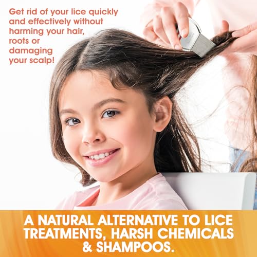 Lice Comb - (Pack of 2) Stainless Steel Comb and Effective Anti-Lice Treatment, Best Results for Children and Adults - size: 2 Unité (Lot de 1)