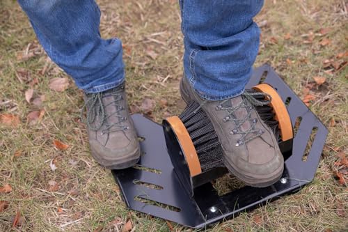 Deluxe Scrusher with Portable Base No Mounting Outdoor Boot Scrubber Brush - style: Deluxe with Base
