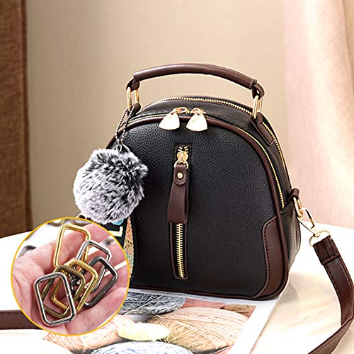 1 inch 25mm Metal Belt Buckle Hardware Assortment Webbing Strap Loops Clasp for Belt Craft DIY Accessories - style: Rectangle Rings