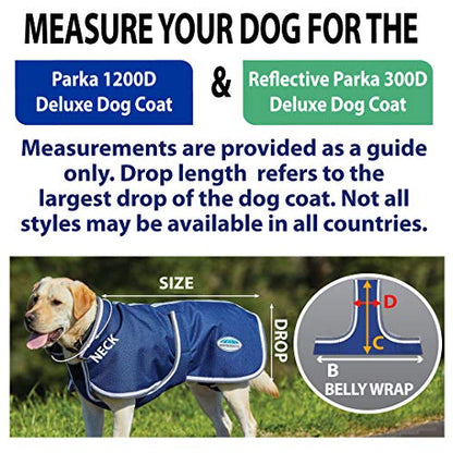 Deluxe Dog Parka by Weatherbeeta - color: Grey Plaid, size: 12"