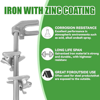 36"Chain Link Drop Rod for Double Gates, Floor Mount Latch for 1-3/8" Frame