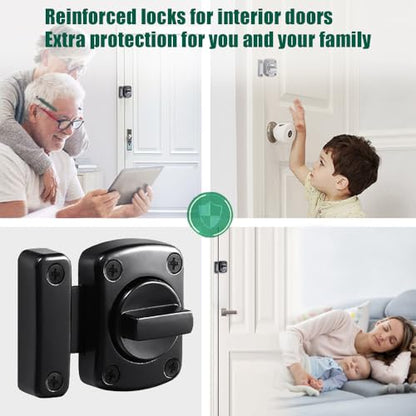 Door Safety Locks from Inside,Inner Door Reinforcement,Anti Pry - color: Black-1