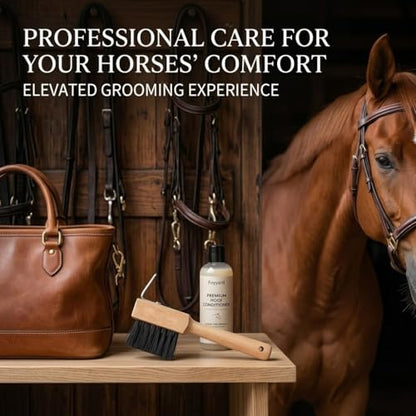 2 PCS Hoof Picks for Horses - Wooden Handle Hoof Pick with Brush, Sturdy and Durable