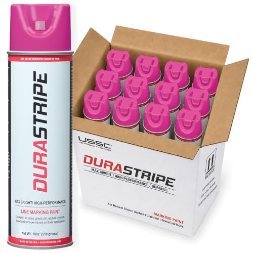 Inverted Utility Marking Spray Paint 18oz (Florescent Pink) - color: Florescent Pink