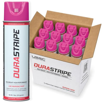 Inverted Utility Marking Spray Paint 18oz (Florescent Pink) - color: Florescent Pink
