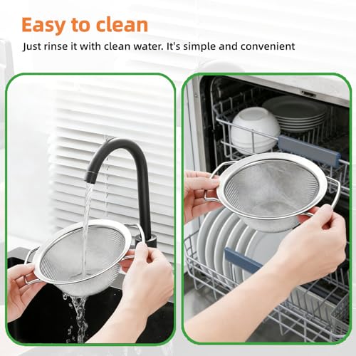 Juice Strainer for Nama J2, 304 Stainless Fine Mesh Strainer for Juicing | Juice Strainer After Juicing,Bilateral handles-304 Stainless Steel ,Easy Clean(for most containers)