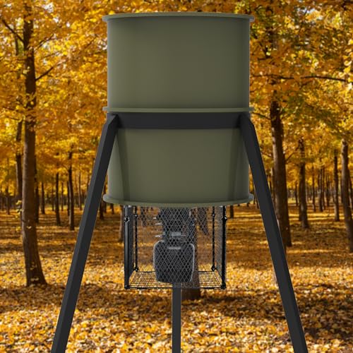 Deer Feeder Varmint Guard, 14.5” x 12.5” Square Varmint Cage for Feeders | All-Metal Deer Feeder Cage, Protective Cages for Feeder Keeping Wildlife Away Outdoor Hunting (Square) - color: Square