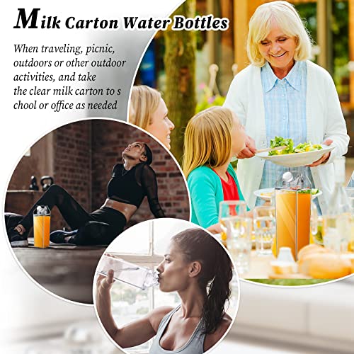 Remerry 3 Pcs Milk Carton Container, Square Acrylic Plastic Clear - color: Clear, size: 34 oz