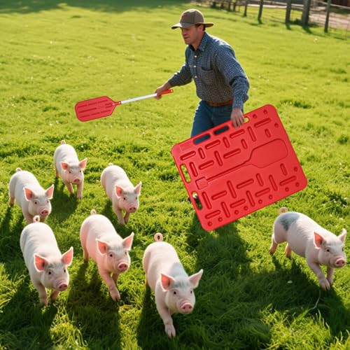 Livestock Sorting Panel with Sound Paddle 38x33 Inch Plastic Sturdy