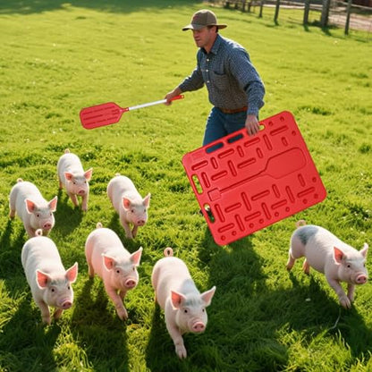 Livestock Sorting Panel with Sound Paddle 38x33 Inch Plastic Sturdy