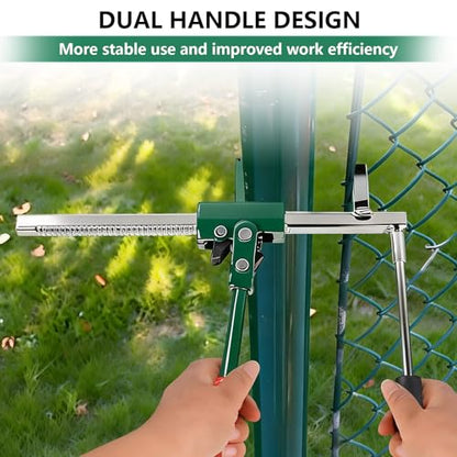 Chain Link Fence Stretcher Tool Heavy Duty Fence Puller Stretcher Barb Wire Tightener for Woven Wire Fence Extended Base Design Easy Operation for Fixing Fences on Farms Pastures and Garden Barriers