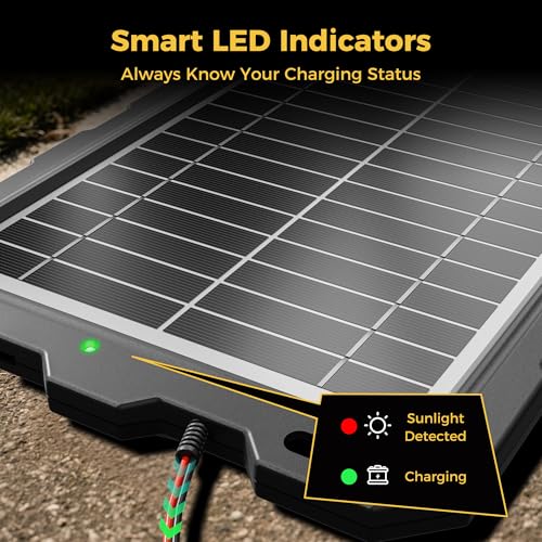 SUNAPEX 10W 12V Solar Car Battery Trickle Charger & Maintainer - size: 10W