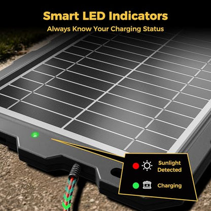 SUNAPEX 10W 12V Solar Car Battery Trickle Charger & Maintainer - size: 10W