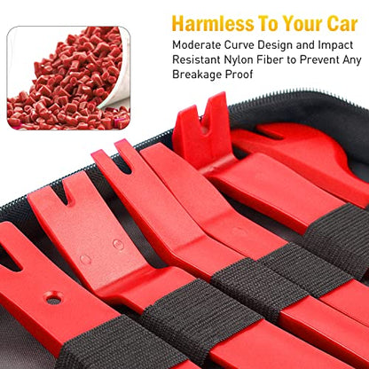 GOOACC 19Pcs Trim Removal Tool Set with Storage Bag - color: Red