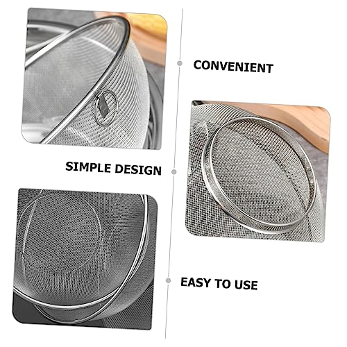 Stainless Steel Mesh Colander Fine Mesh Strainer for Soy Milk Kitchen Strainer for Washing Fruits and Vegetables Draining Pasta Rice and Quinoa 9.44 X 9.44 X 4.05 in