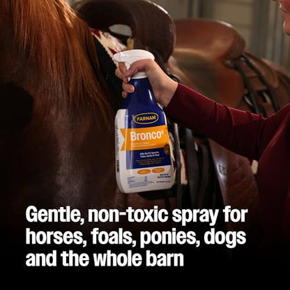 Farnam Bronco E Fly Spray for Horses, Dogs & Premises 32 oz Spray - size: 32 fl oz